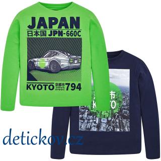Mayoral boy set 2 ks tričko ,,Japan,, modro-zelený