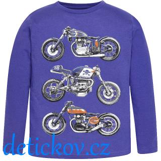 Mayoral boy triko dlouhý rukáv ,,Motorky,, fialovomodré