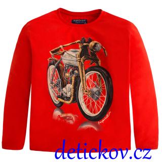 Mayoral boy triko dlouhý rukáv ,,Retro moto,, červené