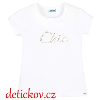 Mayoral girl bavlněné tričko ,,Chic,, bílé b. 025