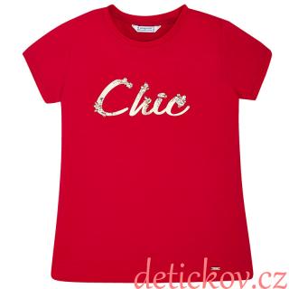 Mayoral girl bavlněné tričko ,,Chic,, červené
