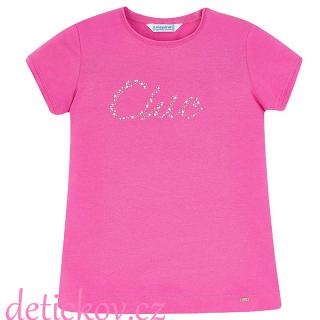 Mayoral girl bavlněné tričko ,,Chic,, růžové b. 030
