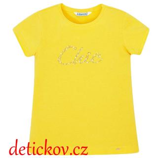 Mayoral girl bavlněné tričko ,,Chic,, žluté b. 029