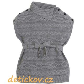 Mayoral girl pletená vesta s límcem šedá