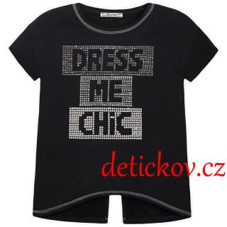 Mayoral girl tričko s flitry ,,Dress,, černé