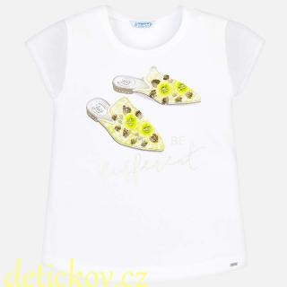 Mayoral girl tričko s flitry ,, Střevíčky,, žluté 041