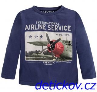 Mayoral mini boy modré triko ,,Airline service,,