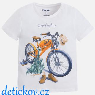 Mayoral mini boy tričko ,,Moped ,, bílé