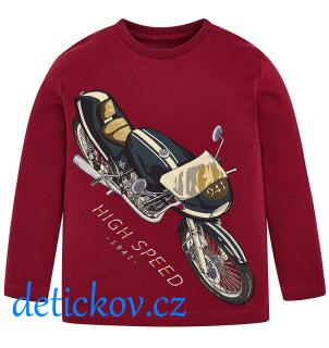 Mayoral mini boy triko ,,Hight speed ,, vínové