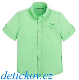 Mayoral mini boy zelená košile s krátkým rukávem
