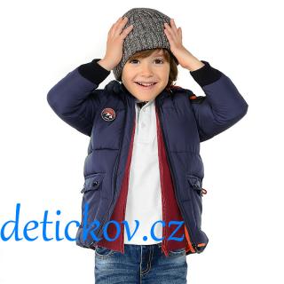 Mayoral mini boy zimní kabát- bunda s fleecem modrá