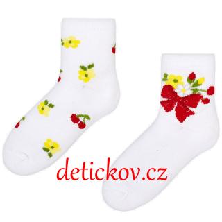 Mayoral mini girl 2 pack ponožky žluto-červeno-bílé