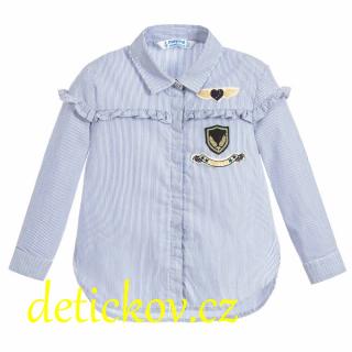 Mayoral mini girl dívčí košile s proužky modrá