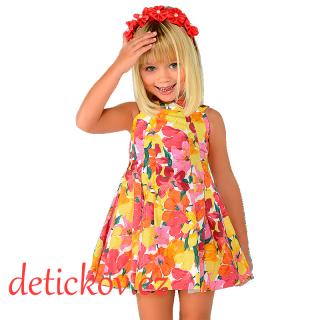 Mayoral mini girl plátěné šatičky barevné Květy