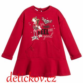 Mayoral mini girl pohodlné zimní šaty ,,Feel good,, červené
