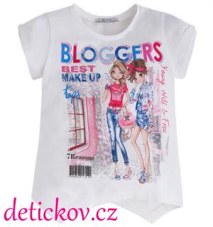 Mayoral mini girl tričko ,,Bloggers , červený potisk b. 12
