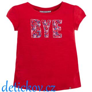 Mayoral mini girl tričko červené ,, BYE,,