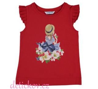 Mayoral mini girl tričko ,, Dívka ,, červené b. 47