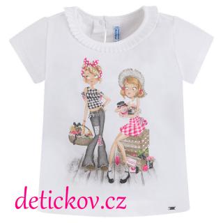 Mayoral mini girl tričko ,, Holky,, bílé b. 71