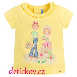 Mayoral mini girl tričko ,, Holky,, žluté