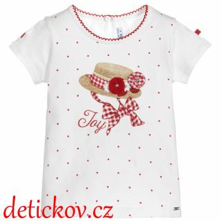 Mayoral mini girl tričko,, Klobouk,, červený