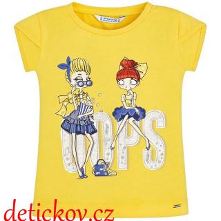 Mayoral mini girl tričko ,,Oops ,, žluté