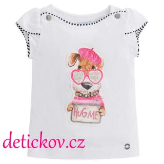 Mayoral mini girl tričko ,, Pejsek,, bílé