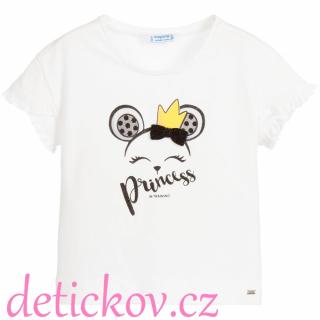 Mayoral mini girl tričko ,, Princess,, bílé