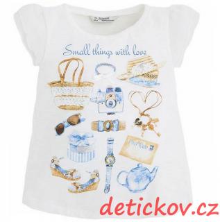 Mayoral mini girl tričko ,,Small things,, modré