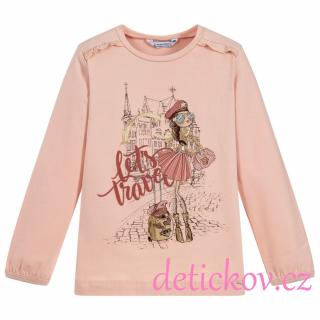 Mayoral mini girl triko ,, Cesta,, růžové pudrové