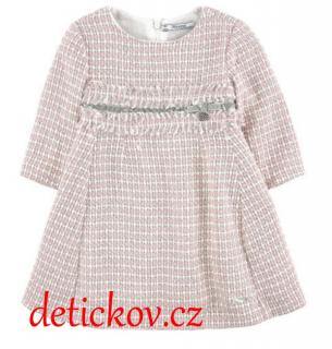 Mayoral mini girl tweedové šaty růžové