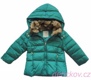 Mayoral mini girl zimní kabátek zelenkavý