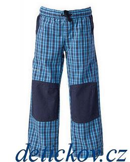 pánské outdoorové kalhoty modrá kostička