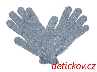 pletené prstové rukavice šedé s flitry