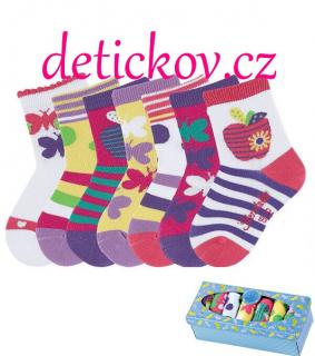 Sterntaler bavlněné ponožky na 7 dnů BOX dívčí 27-30