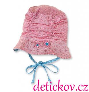 Sterntaler růžový oboustranný klobouček s UV ochranou 15 +