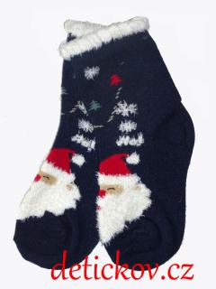 Vánoční ponožky dětské barevné SANTA
