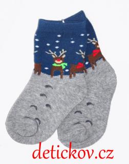 Vánoční ponožky dětské barevné SOB
