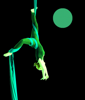 Akrobatická šála EXTRA | zelená | 3 velikosti