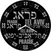 Designové nástěnné hodiny: Tel Aviv - Praha - Černé