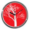 Nástěnné hodiny: Strom-červené