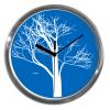 Nástěnné hodiny: Strom-modré
