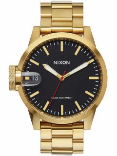 Pánské hodinky Nixon A441-510 Chronicle 44 All Gold Black 44mm 10ATM