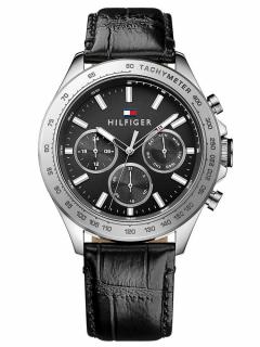 Pánské hodinky Tommy Hilfiger 1791224 Herrenuhr silber schwarz 44mm 5ATM