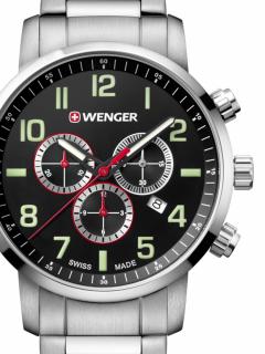 Pánské hodinky Wenger 01.1543.102 Attitude Chronograph 44mm 10ATM