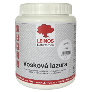 LEINOS 600 - Vnitřní vosková lazura bílá 0,75lt