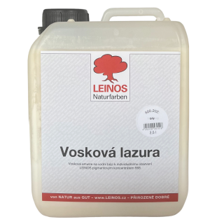 LEINOS 600 - Vnitřní vosková lazura bílá 2,5lt