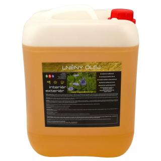 Lněný olej rafinovaný 10lt - přírodní, rostlinný, napouštěcí, olej na dřevo