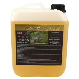 Lněný olej rafinovaný 5lt - přírodní, rostlinný, napouštěcí, olej na dřevo