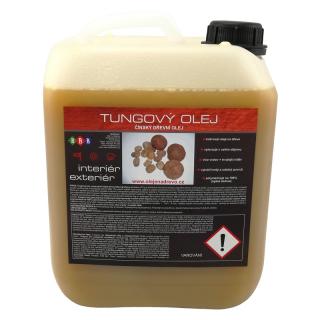 Tungový olej 5lt - čínský, dřevní, přírodní, rostlinný olej na dřevo
